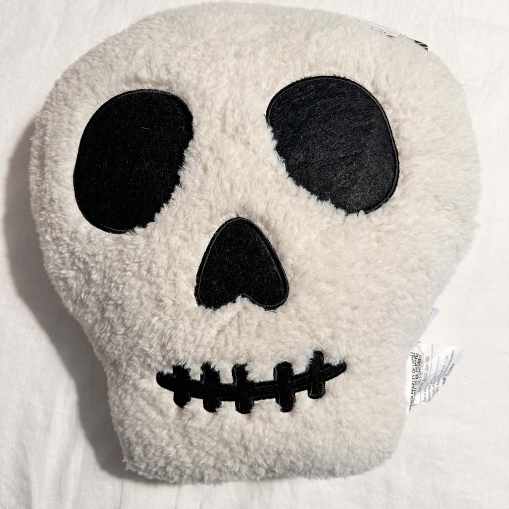 Sherpa Skeleton Pillow